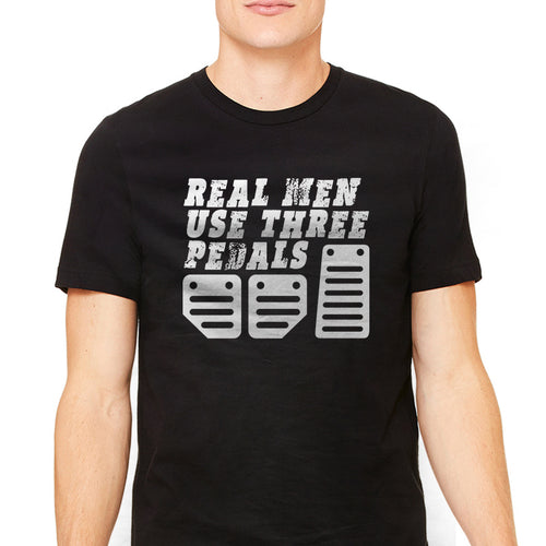 Men's Real Men Use Three Pedals Graphic T-Shirt