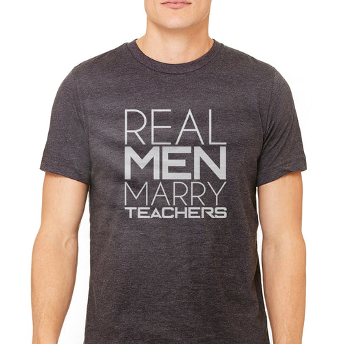 Men's Real Men Marry Teachers Graphic T-Shirt