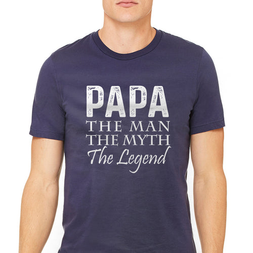 Men's Papa The Man The Myth The Legend Graphic T-Shirt