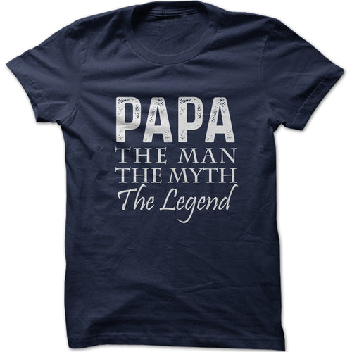 Men's Papa The Man The Myth The Legend Graphic T-Shirt