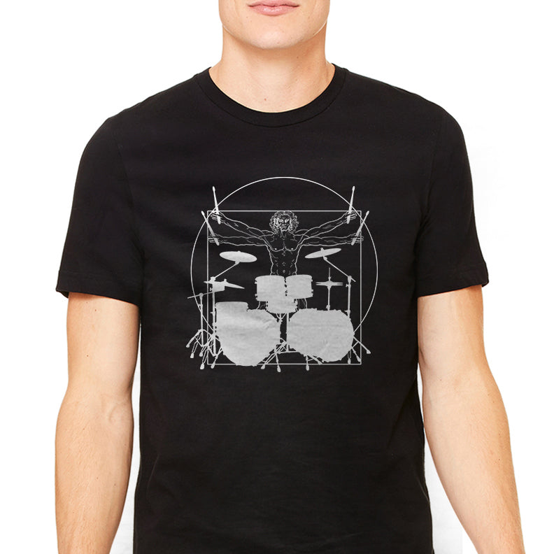 Men's Vitruvian Drummer Graphic T-Shirt