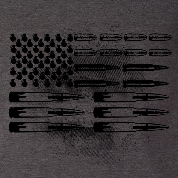 Men's American Flag Gun Ammo Graphic T-Shirt