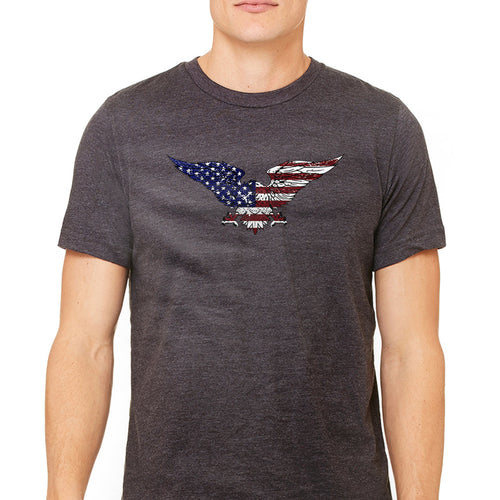 Men's American Flag Eagle Graphic T-Shirt