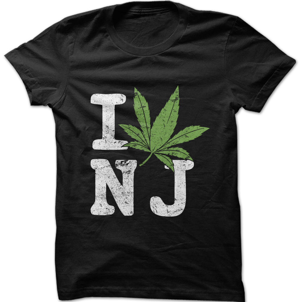 I Love NJ Marijuana Graphic T-Shirt