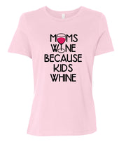 Womens Moms Wine Graphic T-Shirt