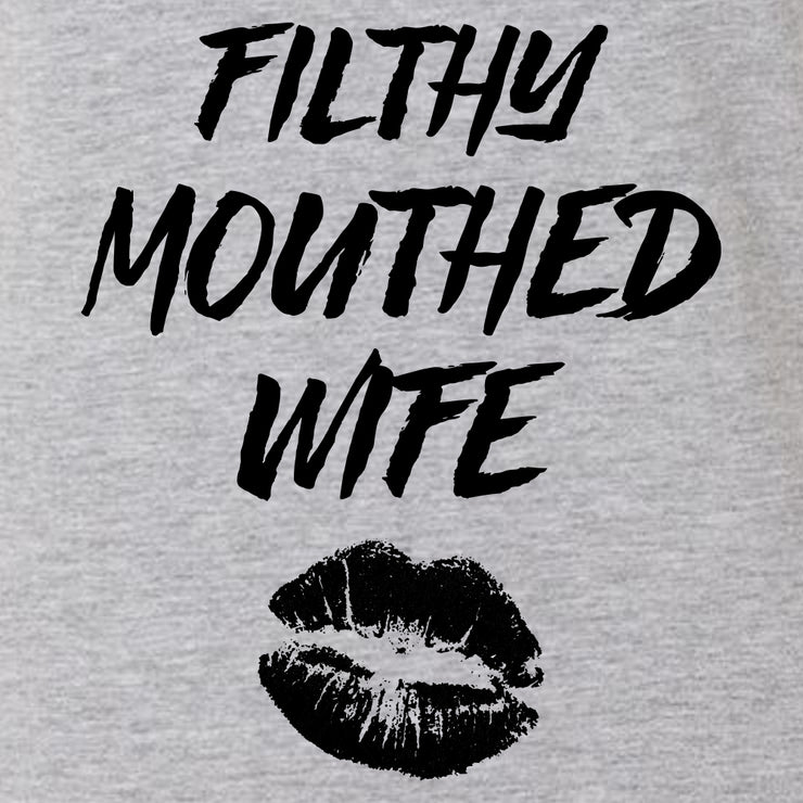 Womens Filthy Mouthed Wife Kiss Graphic T-Shirt